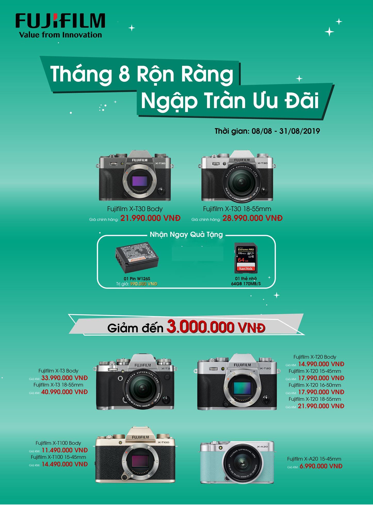 Tháng 8 rộn ràng ngập tràn ưu đãi cùng FUJIFILM