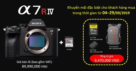 Nhận ngay bộ quà tặng giá trị khi Pre-order Sony A7R IV