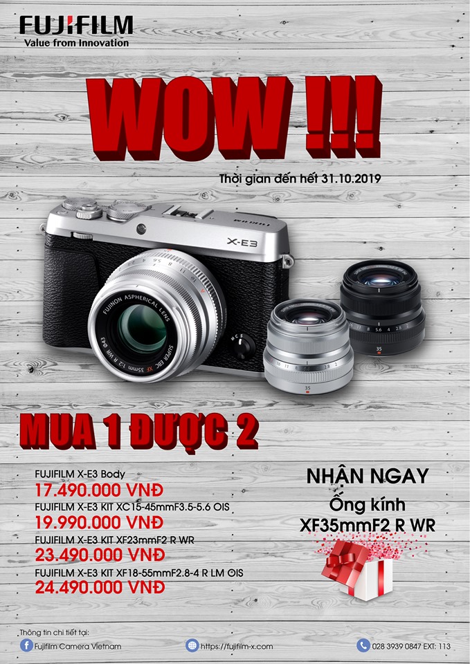 Mua Fujifilm XE3 - Tặng ngay lens 35mmXF