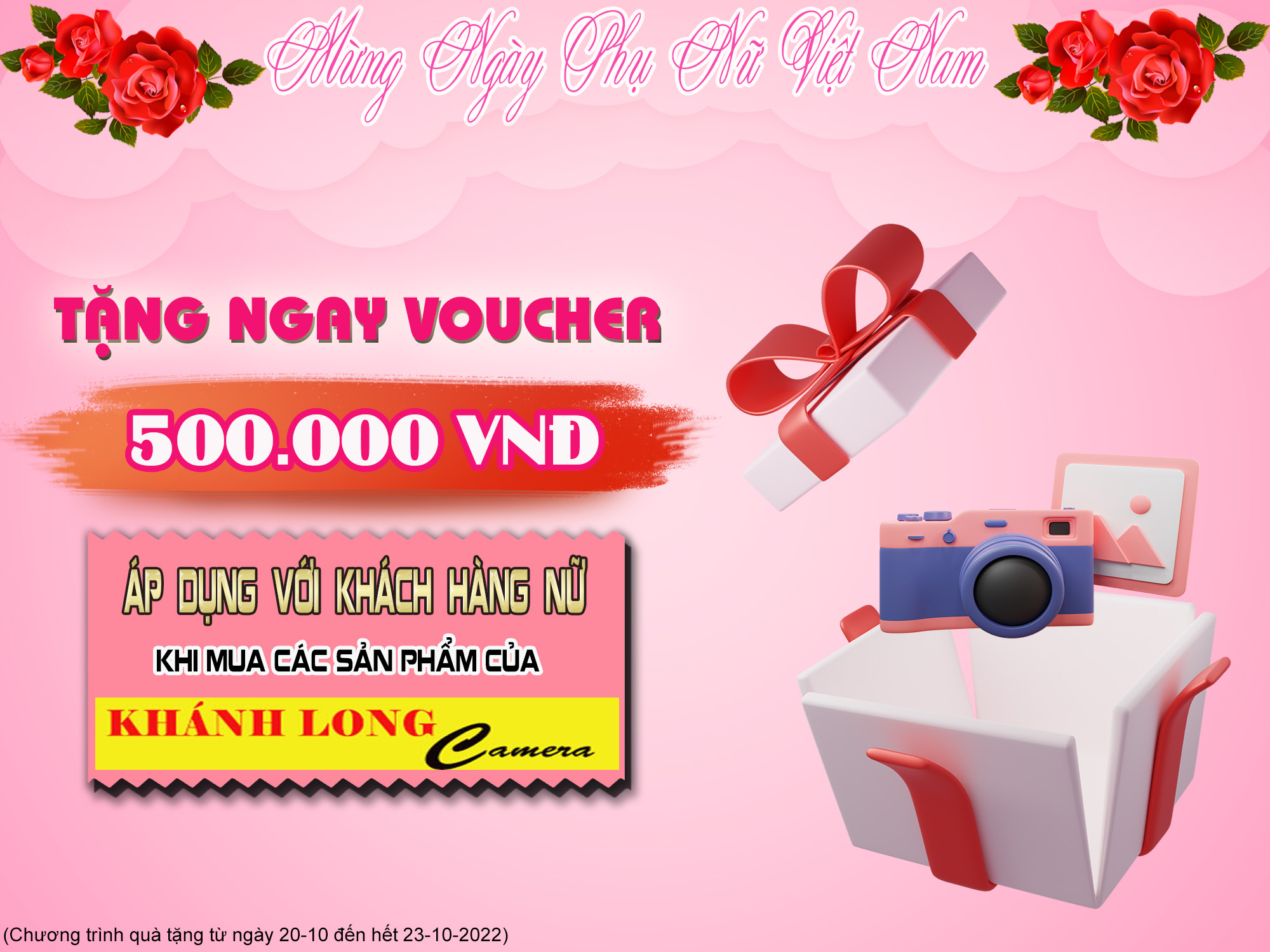 [20-10] MỪNG NGÀY PHỤ NỮ VIỆT NAM - TẶNG VOUCHER KHỦNG 🌹