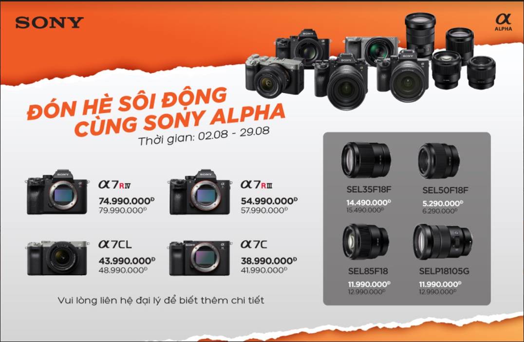 ĐÓN HÈ SÔI ĐỘNG CÙNG SONY ALPHA - TƯNG BỪNG GIẢM GIÁ🤩🤩