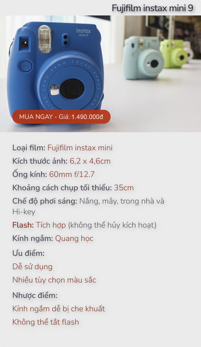 Top 5 Chiếc Máy Ảnh Lấy Ngay Giá Dưới 3 Triệu Cho Mùa Du Lịch Sắp Tới |  Khánh Long Camera