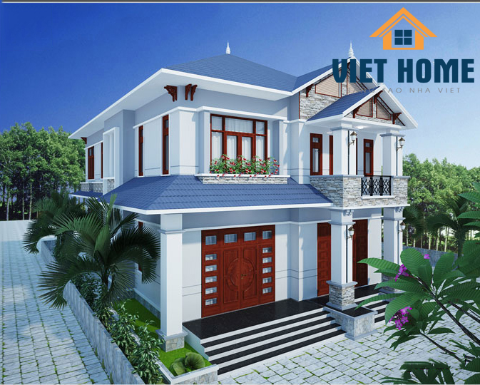Thiết kế biệt thự mái thái 2 tầng nhà anh Dũng - Thái ...
