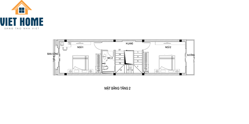 mẫu thiết kế nhà phố 4 tầng