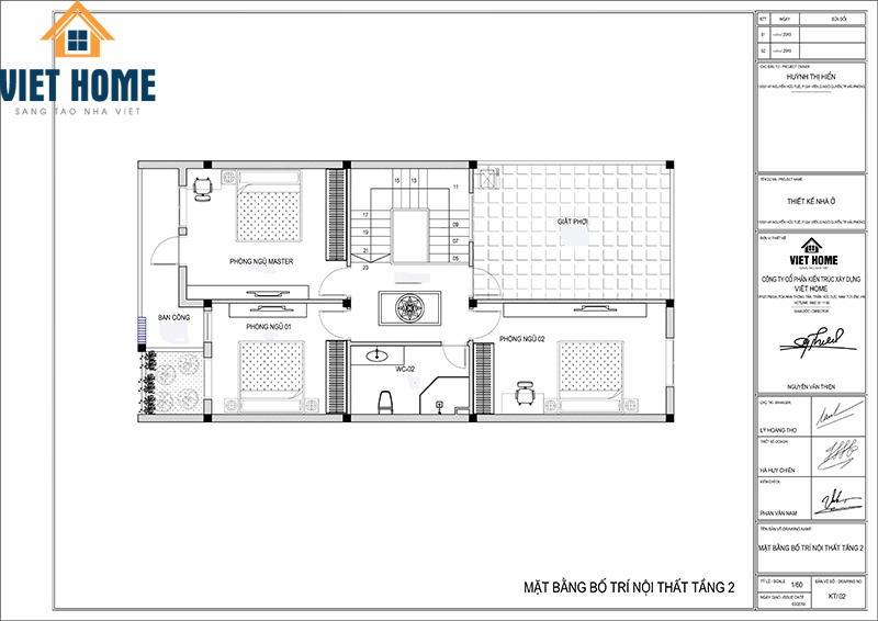 thiết kế nhà phố 2 tầng