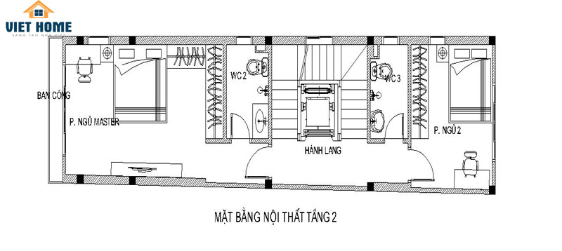 mẫu thiết kế nhà phố nhà anh thiện