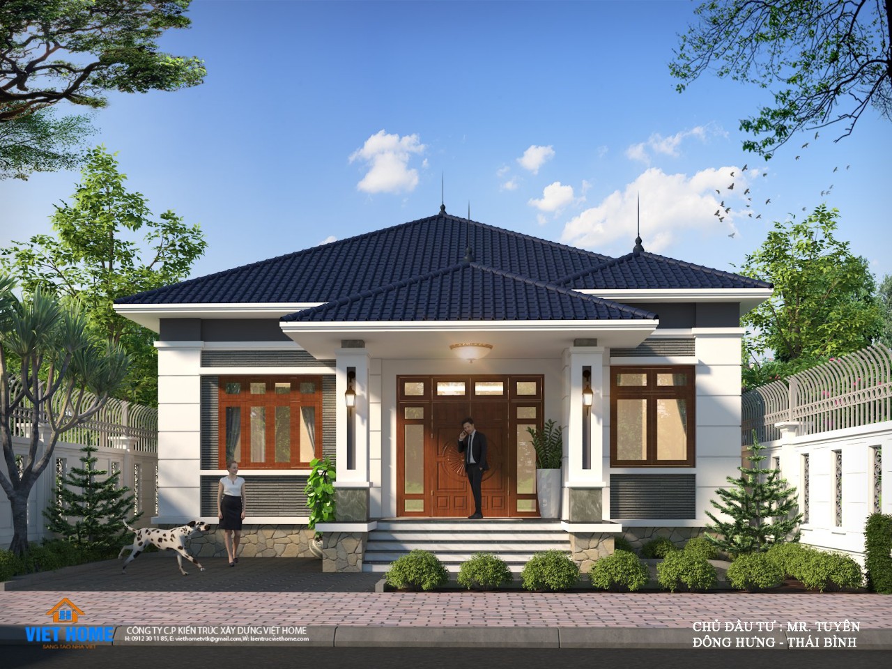 Mẫu nhà cấp 4 mái thái đẹp xây 800 triệu giá rẻ – Công ty xây dựng Phú  Nguyễn xây nhà trọn gói nhà phố,biệt thự,nhà xưởng ,văn phòng