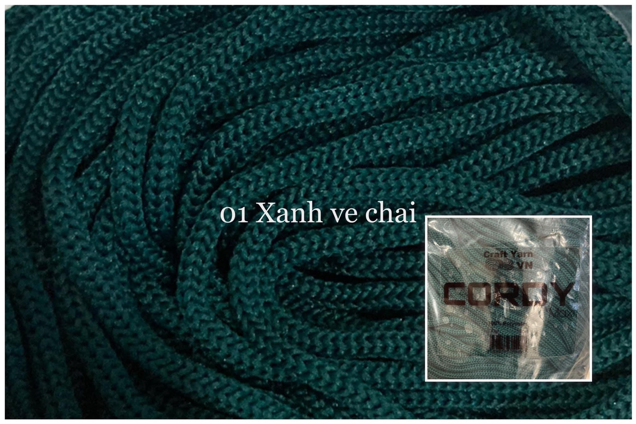 Sợi Cordy Maxi Craft Yarn trơn túi 330g khoảng 130m