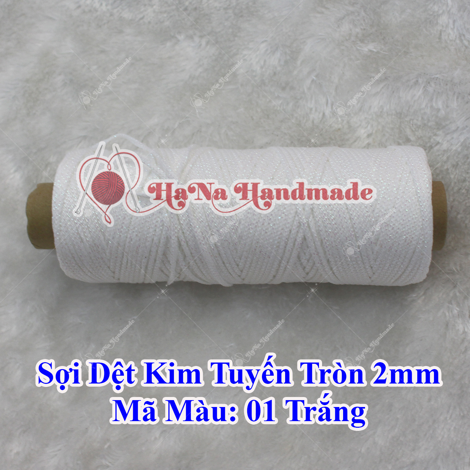 Sợi dệt kim tuyến tròn 2mm 30k/ống