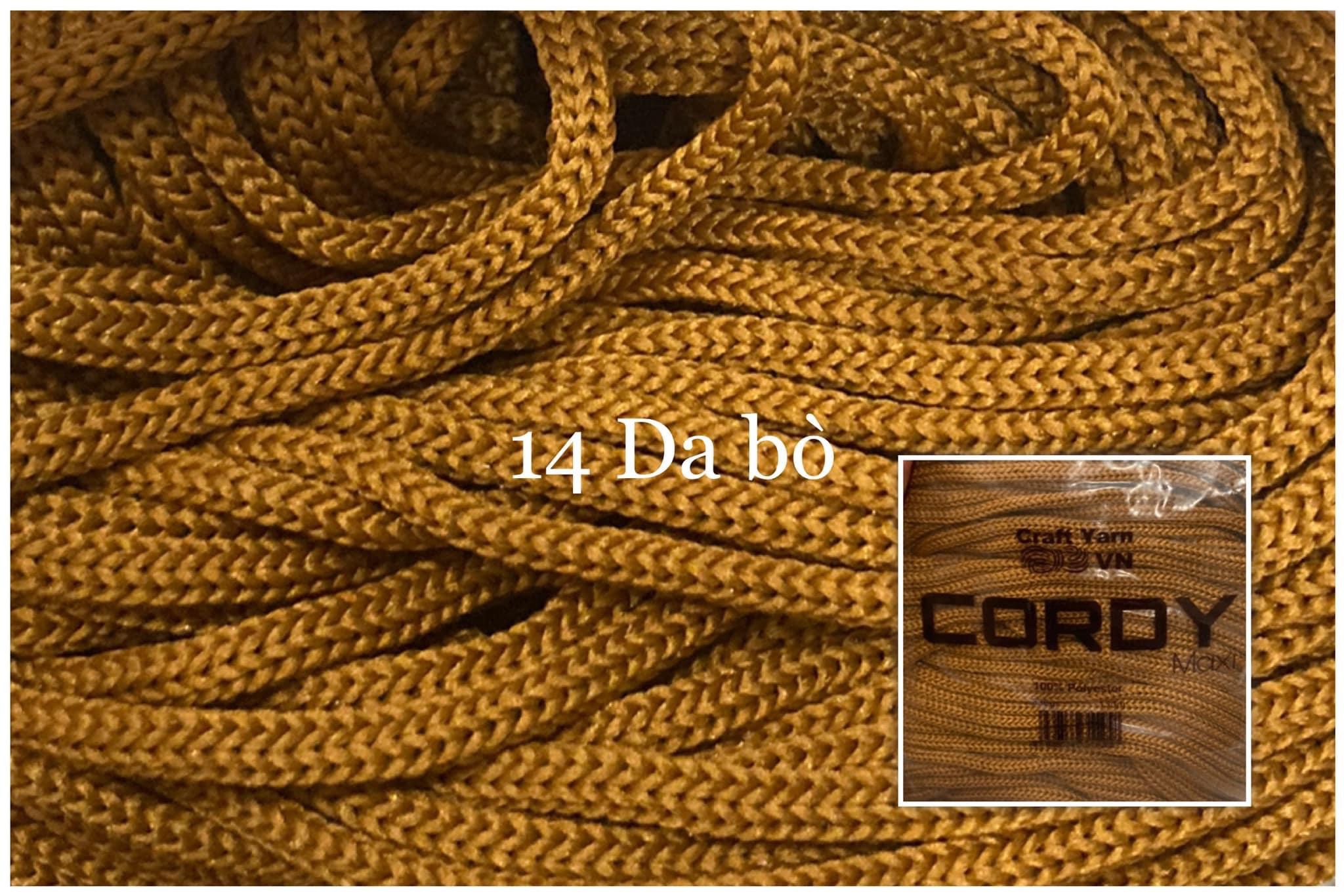 Sợi Cordy Maxi Craft Yarn trơn túi 330g khoảng 130m