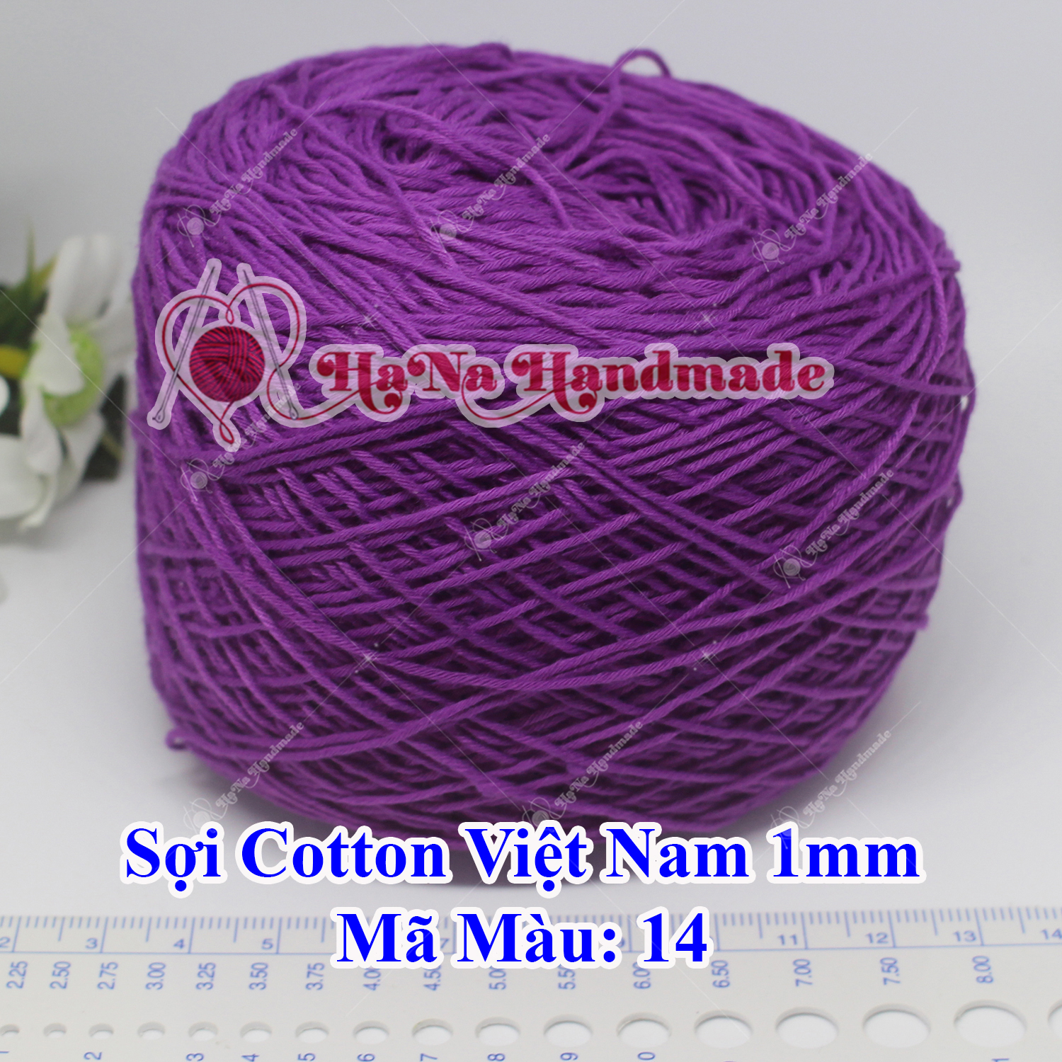 Sợi cotton Việt Nam (1mm) - màu trơn 01-46