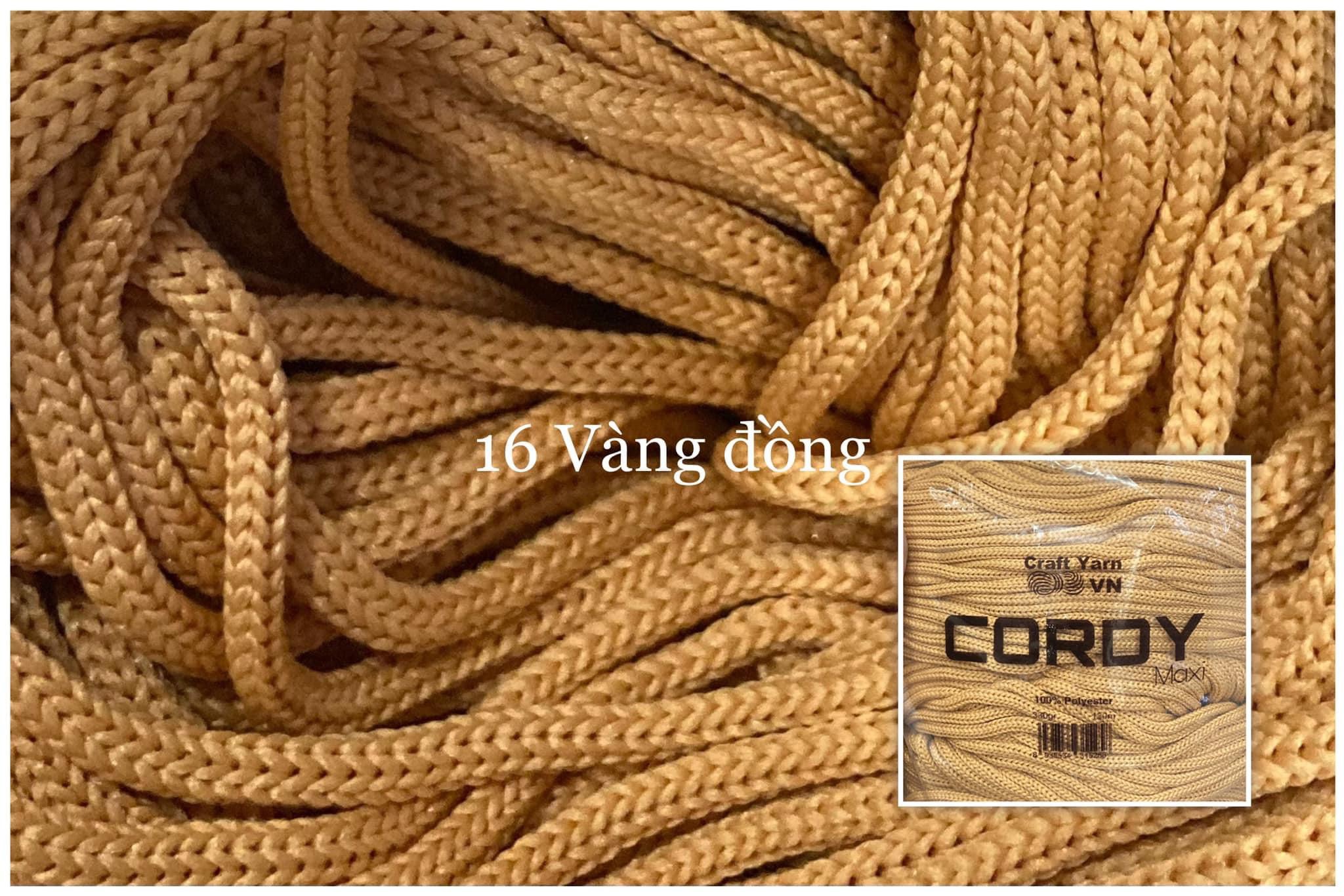 Sợi Cordy Maxi Craft Yarn trơn túi 330g khoảng 130m