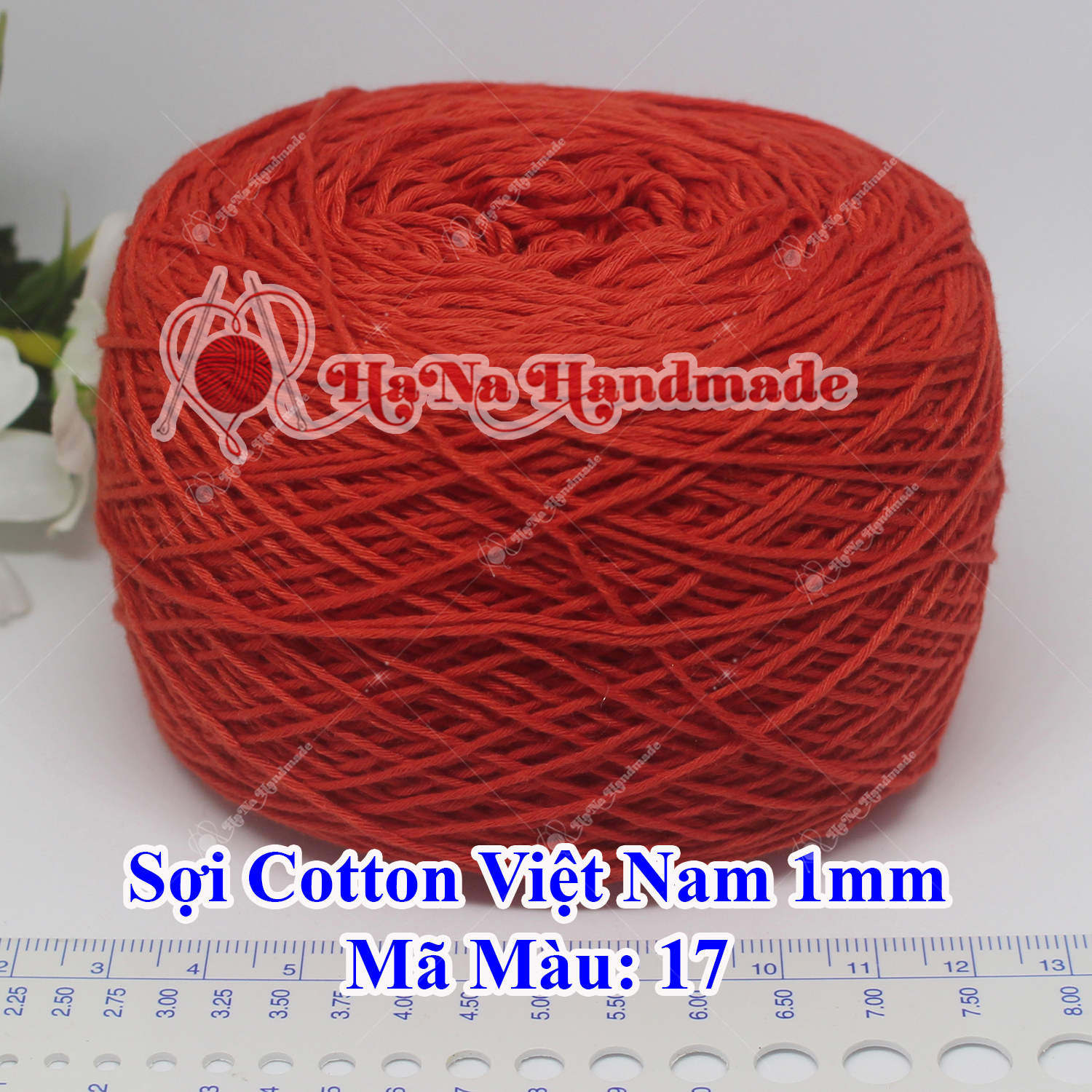 Sợi cotton Việt Nam (1mm) - màu trơn 01-46