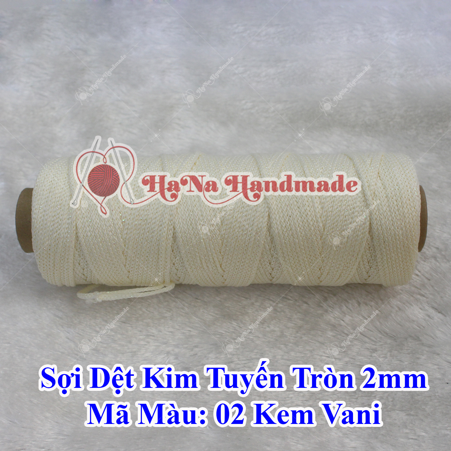 Sợi dệt kim tuyến tròn 2mm 30k/ống