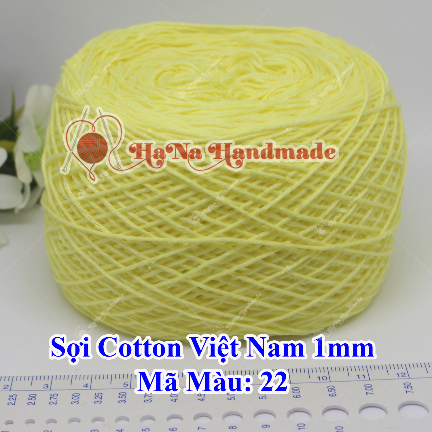Sợi cotton Việt Nam (1mm) - màu trơn 01-46