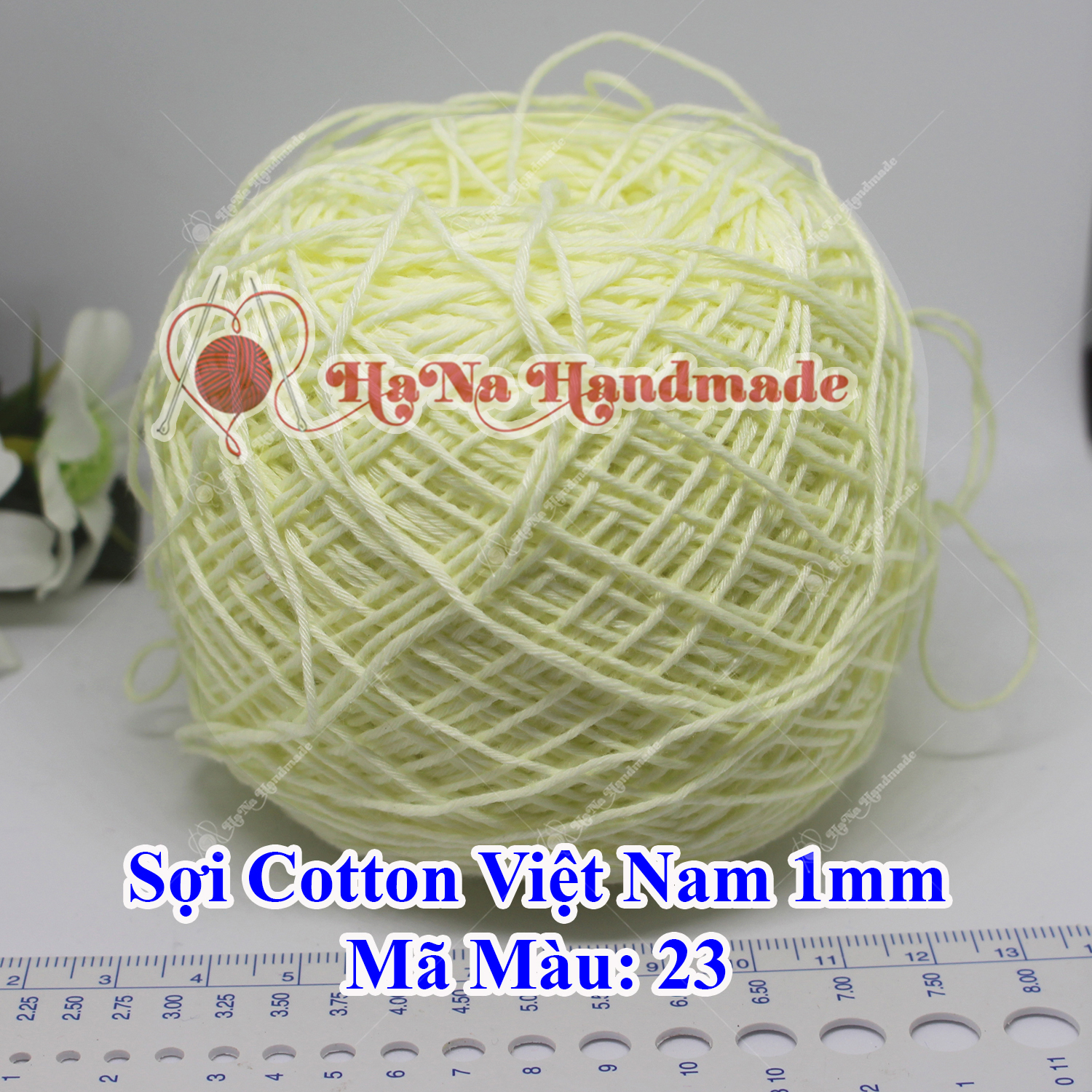 Sợi cotton Việt Nam (1mm) - màu trơn 01-46