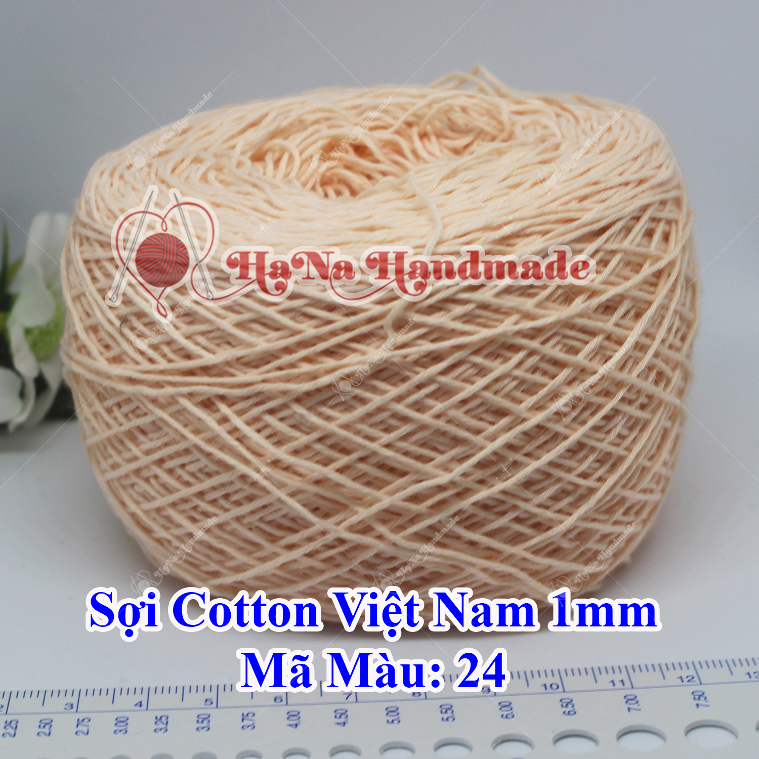 Sợi cotton Việt Nam (1mm) - màu trơn 01-46