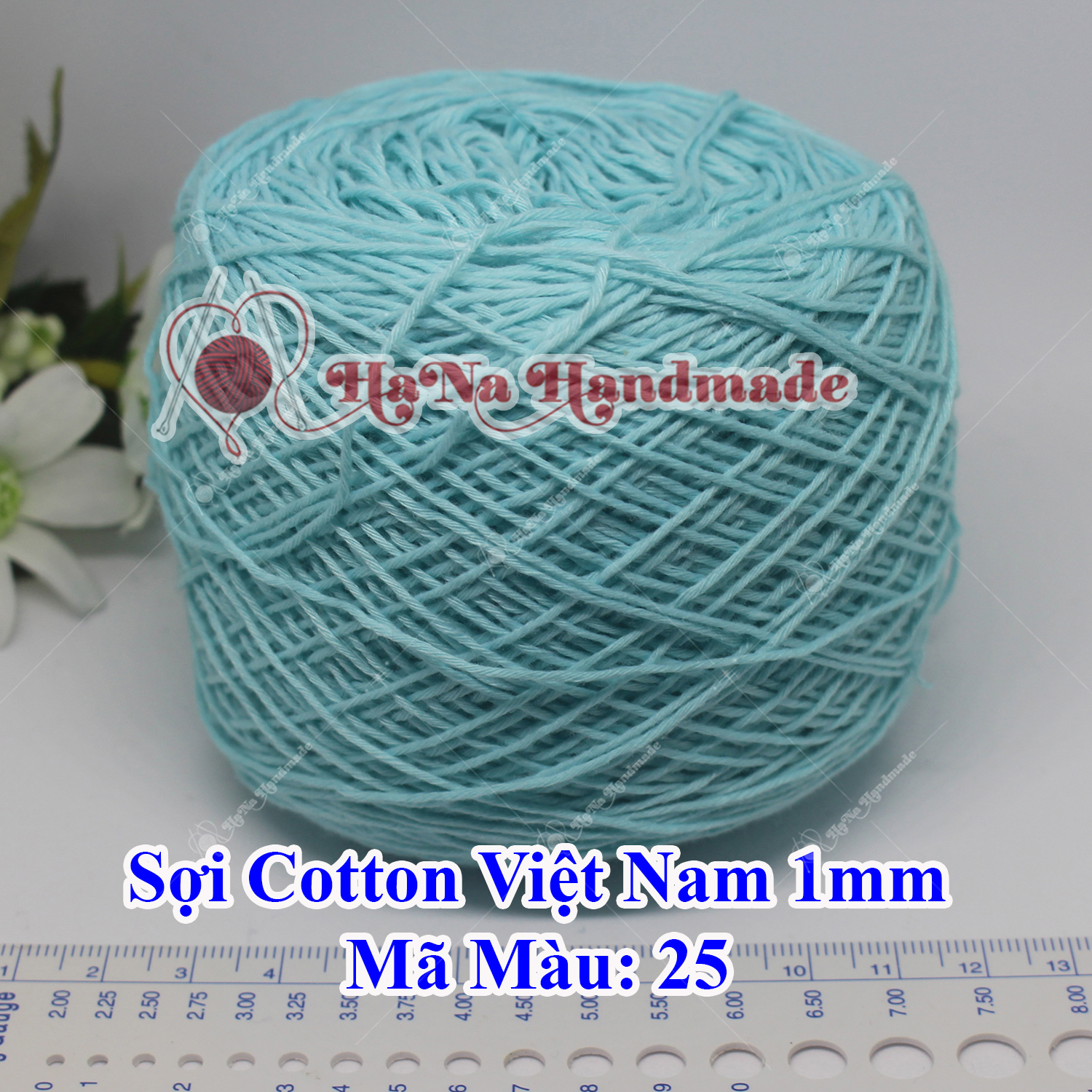 Sợi cotton Việt Nam (1mm) - màu trơn 01-46