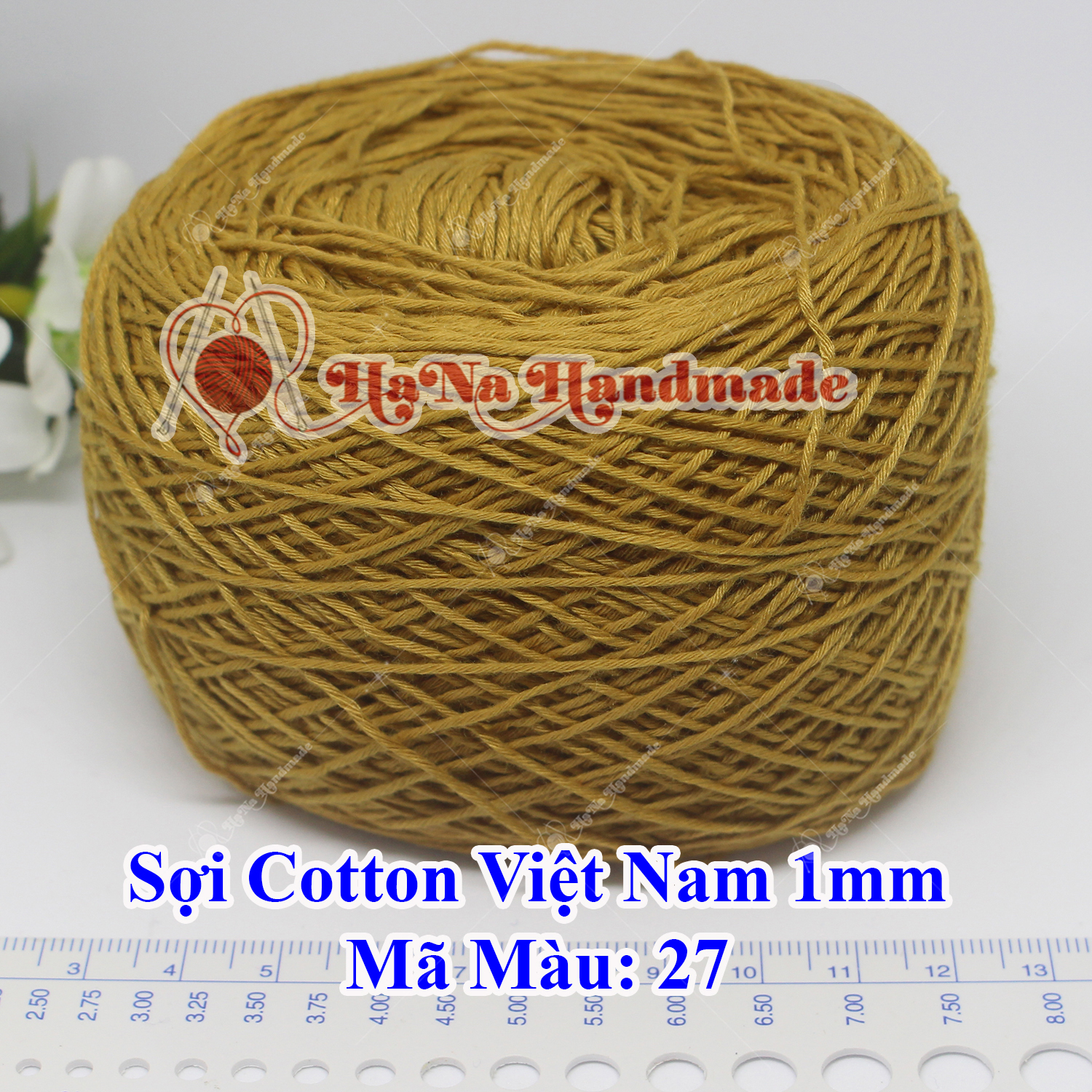 Sợi cotton Việt Nam (1mm) - màu trơn 01-46