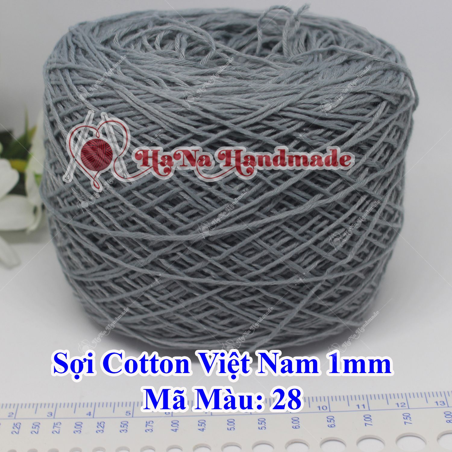 Sợi cotton Việt Nam (1mm) - màu trơn 01-46