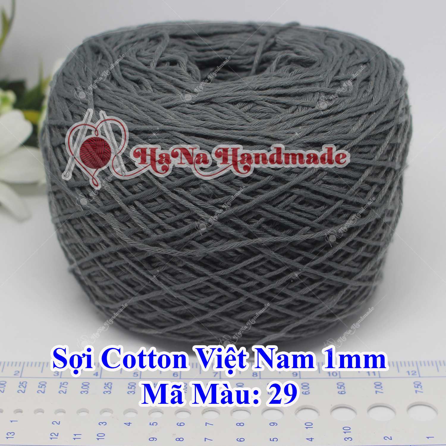 Sợi cotton Việt Nam (1mm) - màu trơn 01-46