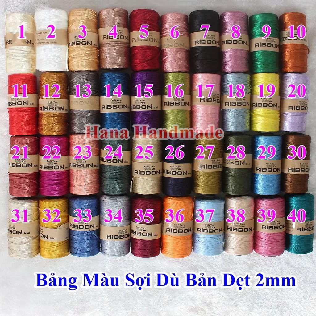 Sợi Dù Bản Dẹt 2mm / sợi ribbon / ribbon mini