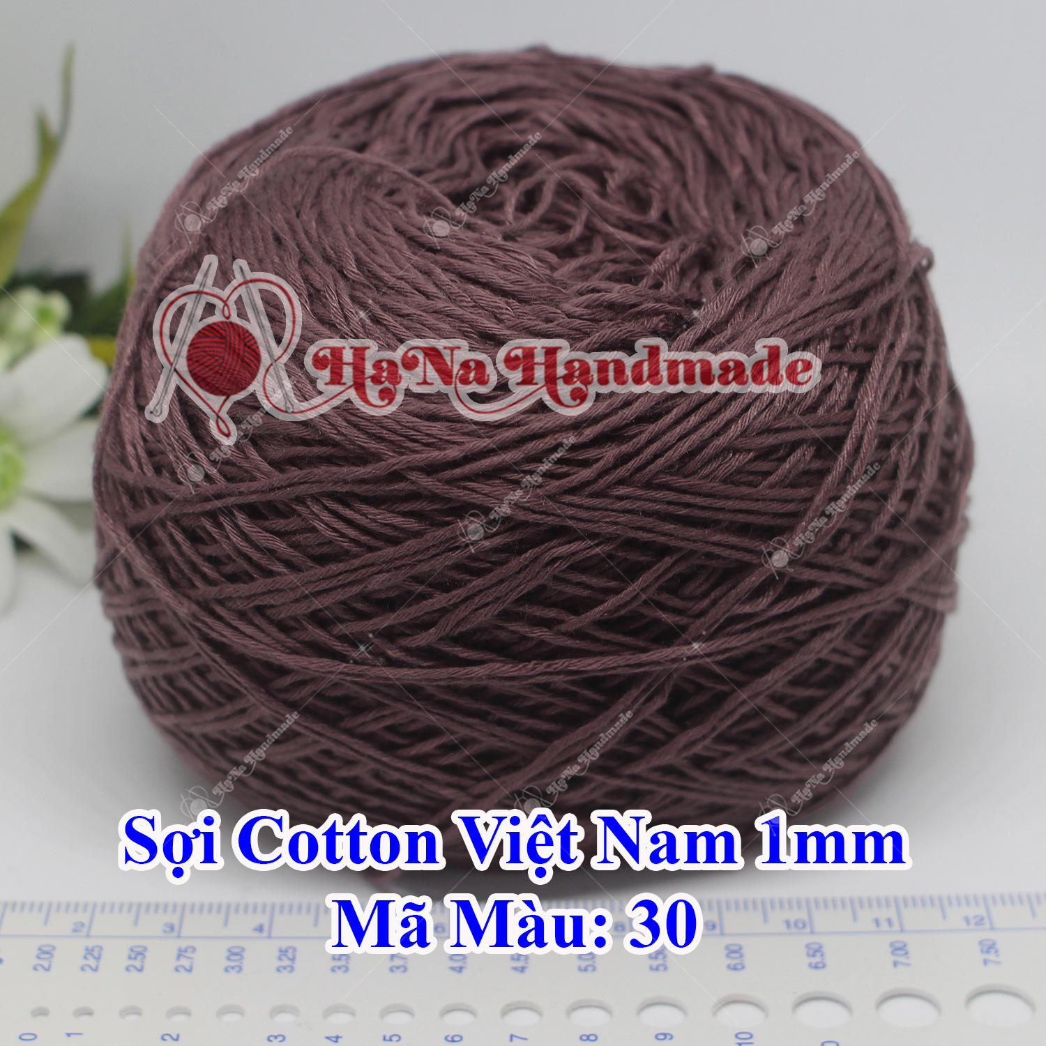 Sợi cotton Việt Nam (1mm) - màu trơn 01-46