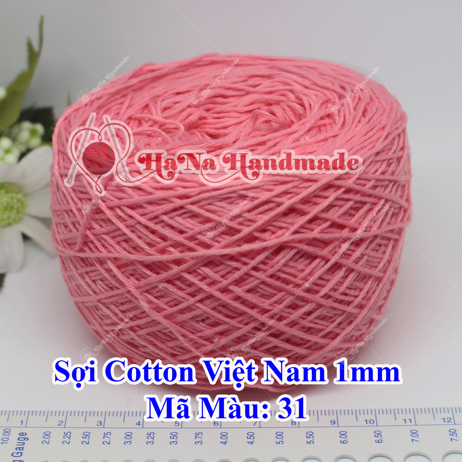 Sợi cotton Việt Nam (1mm) - màu trơn 01-46