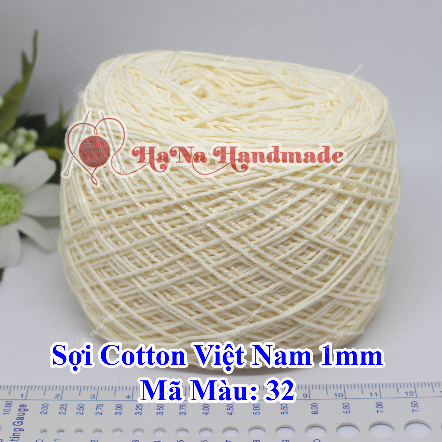 Sợi cotton Việt Nam (1mm) - màu trơn 01-46