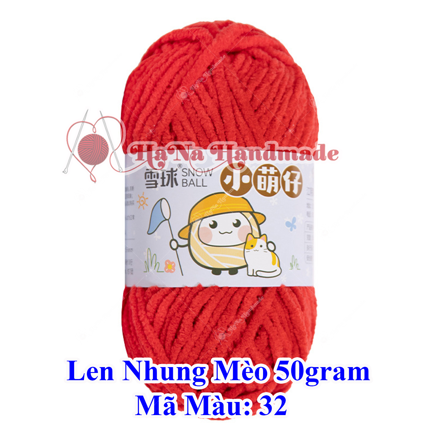 Len nhung mèo 3.5mm cuộn 50gram