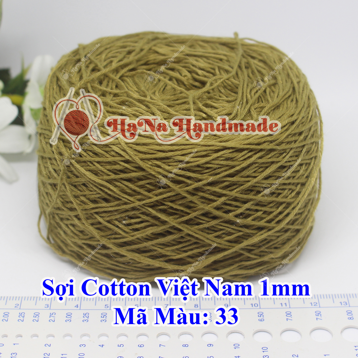 Sợi cotton Việt Nam (1mm) - màu trơn 01-46