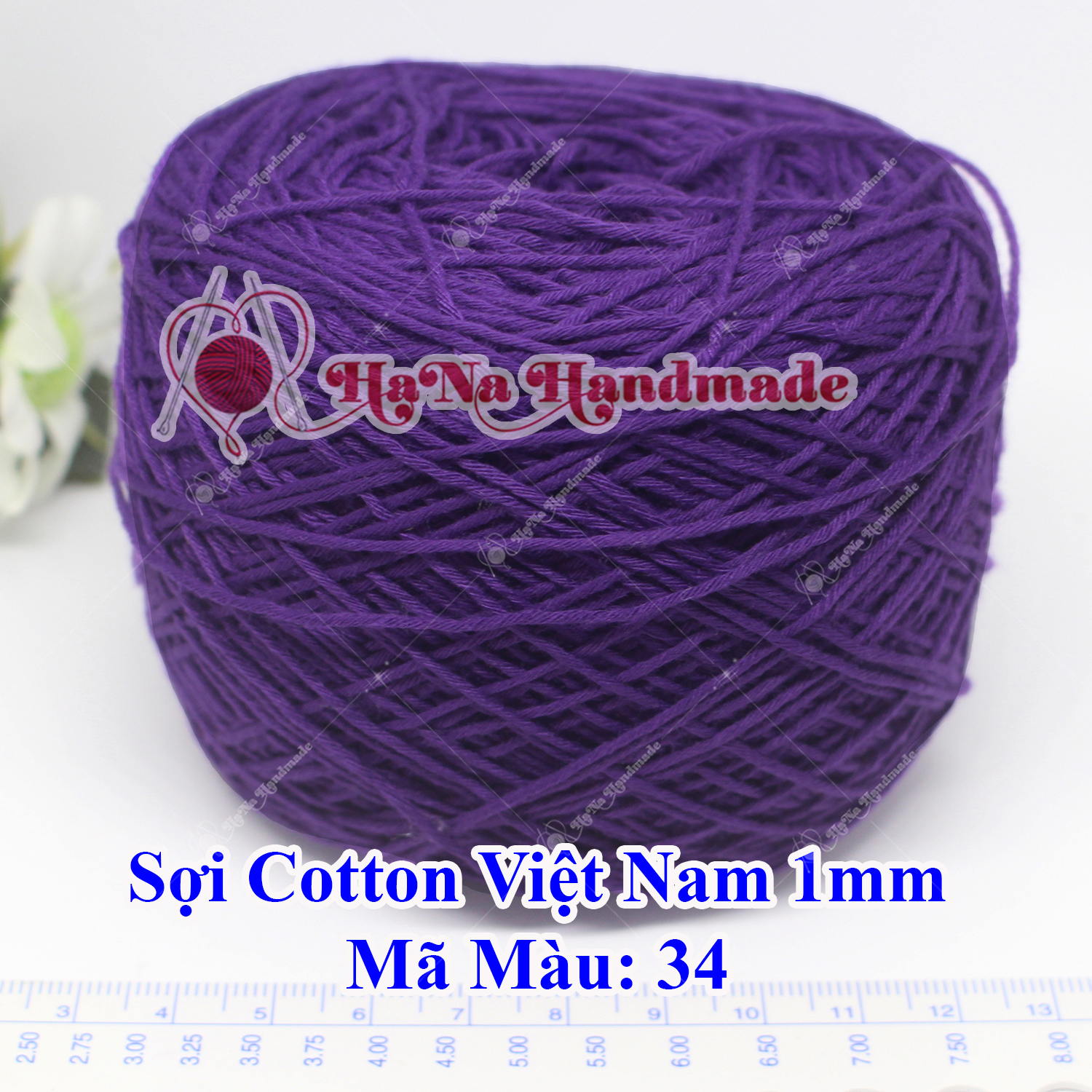 Sợi cotton Việt Nam (1mm) - màu trơn 01-46