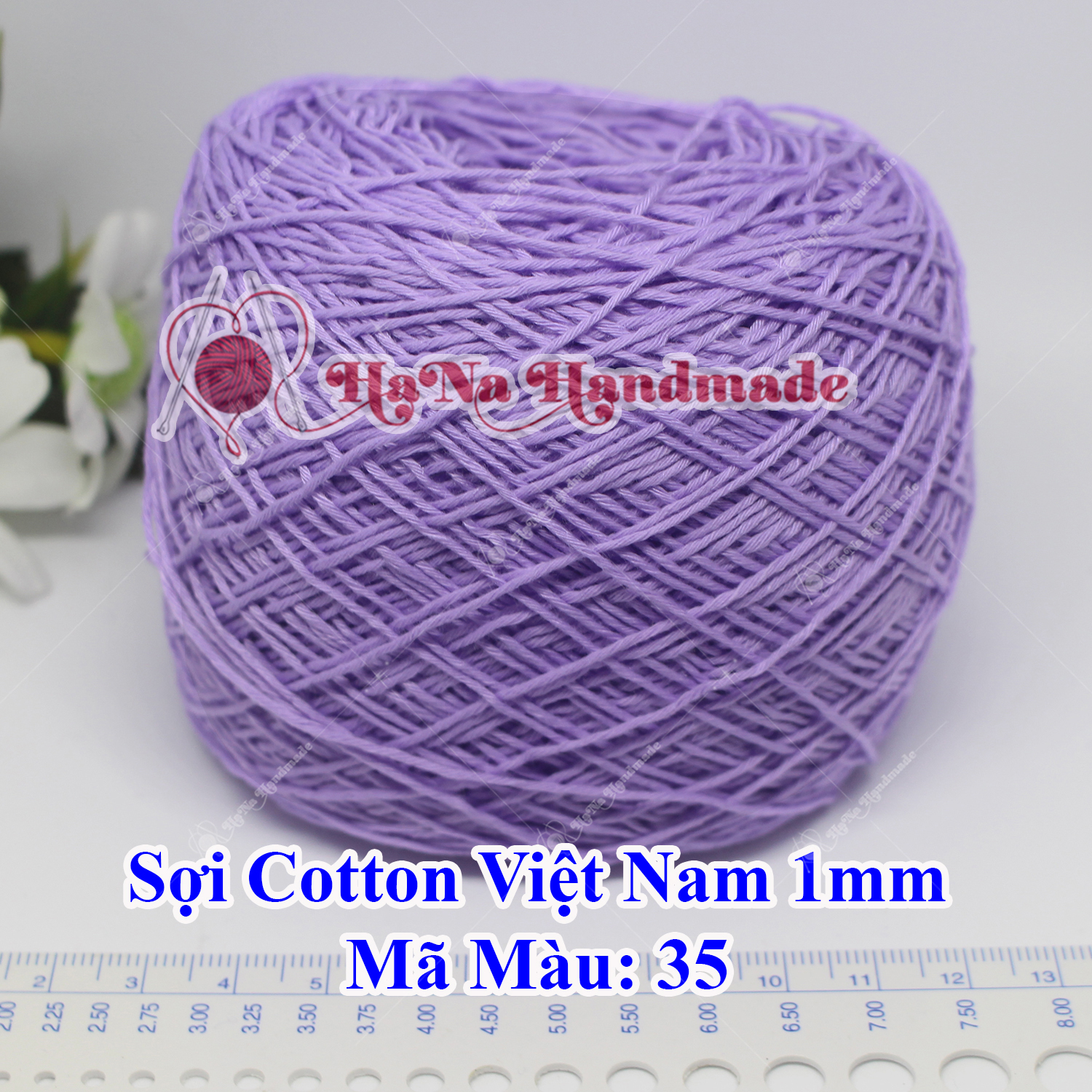 Sợi cotton Việt Nam (1mm) - màu trơn 01-46