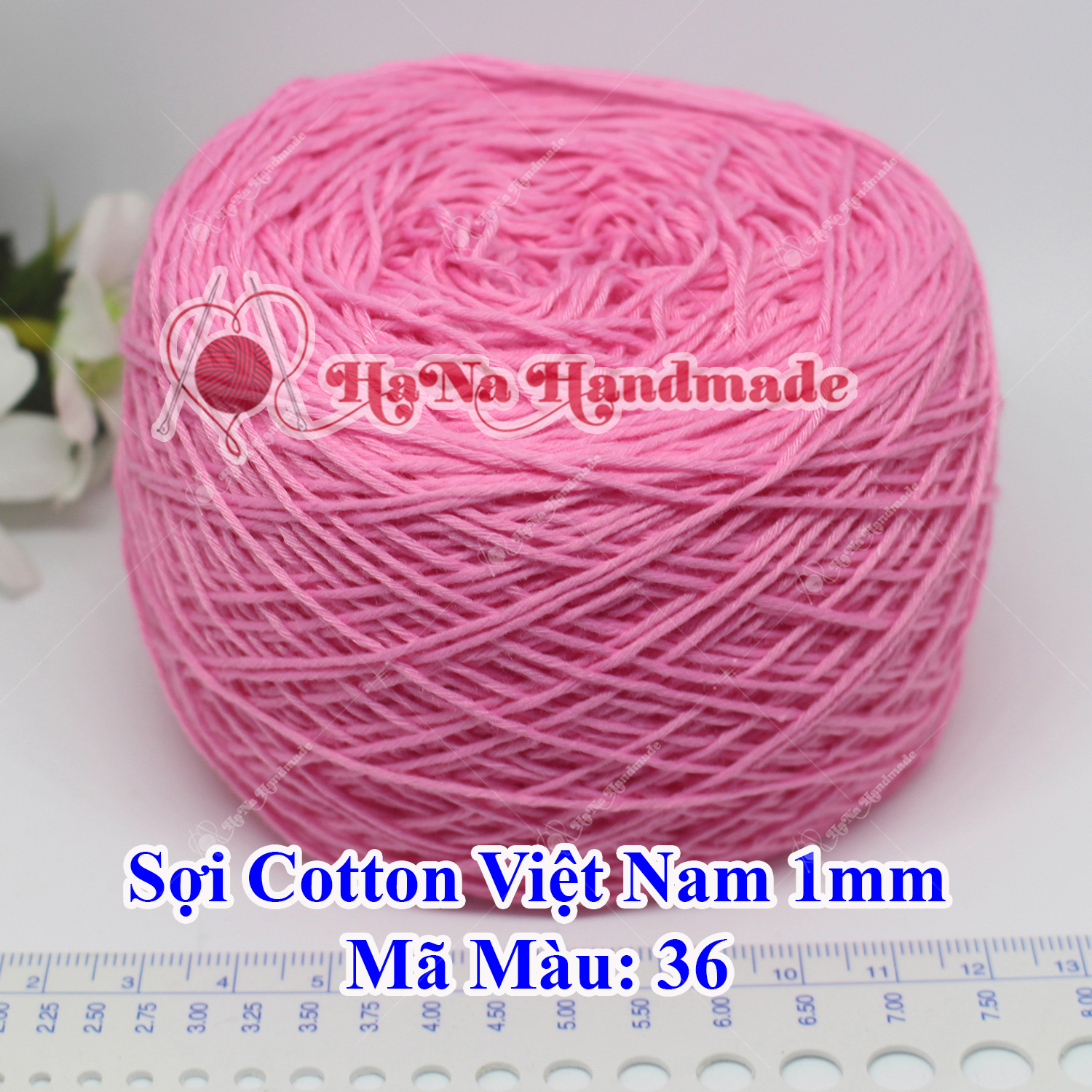 Sợi cotton Việt Nam (1mm) - màu trơn 01-46