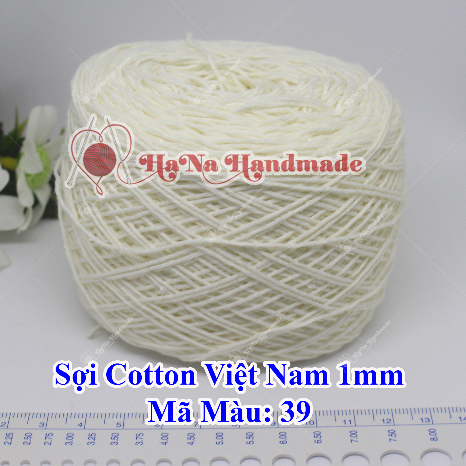 Sợi cotton Việt Nam (1mm) - màu trơn 01-46