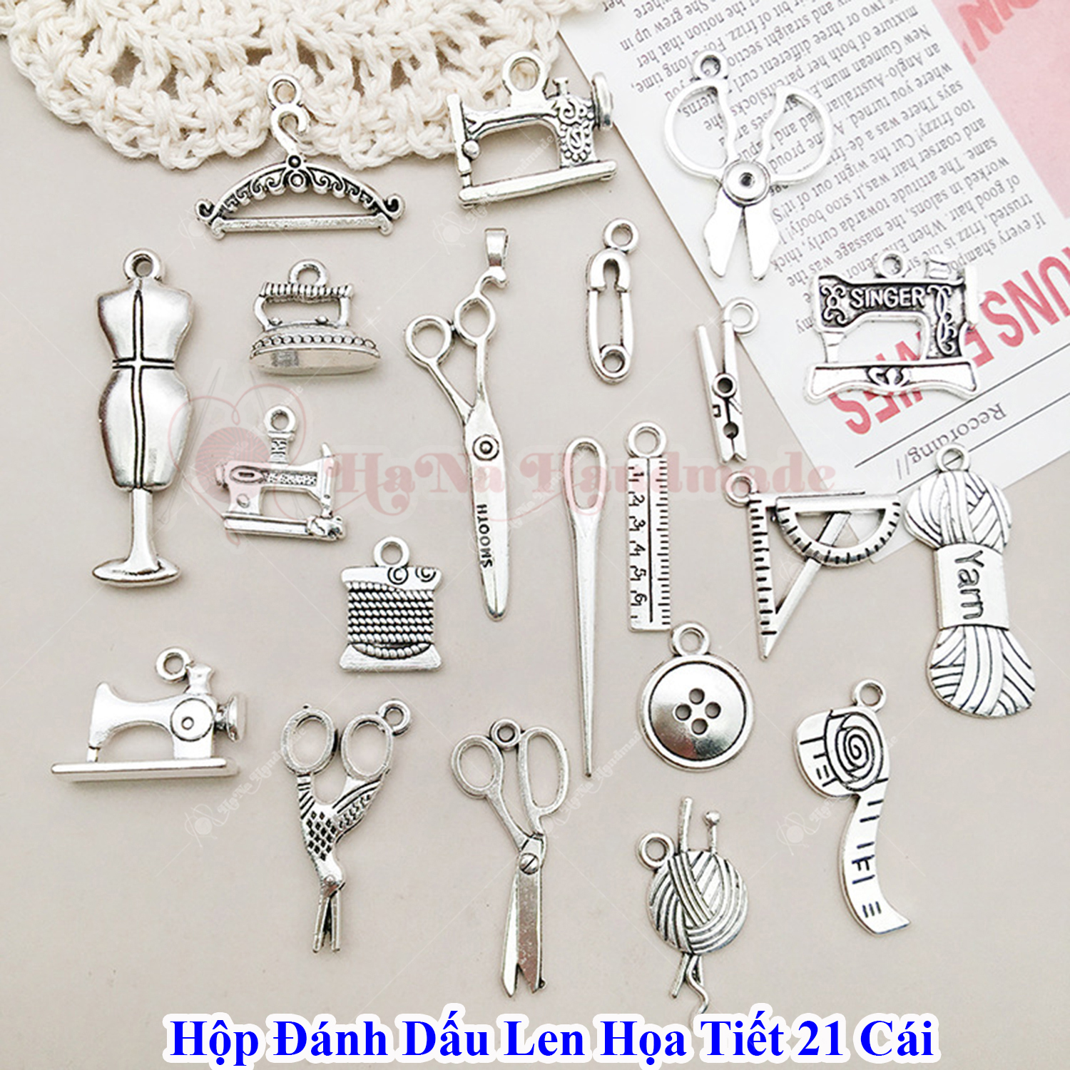 Hộp đánh dấu len họa tiết 21 mẫu