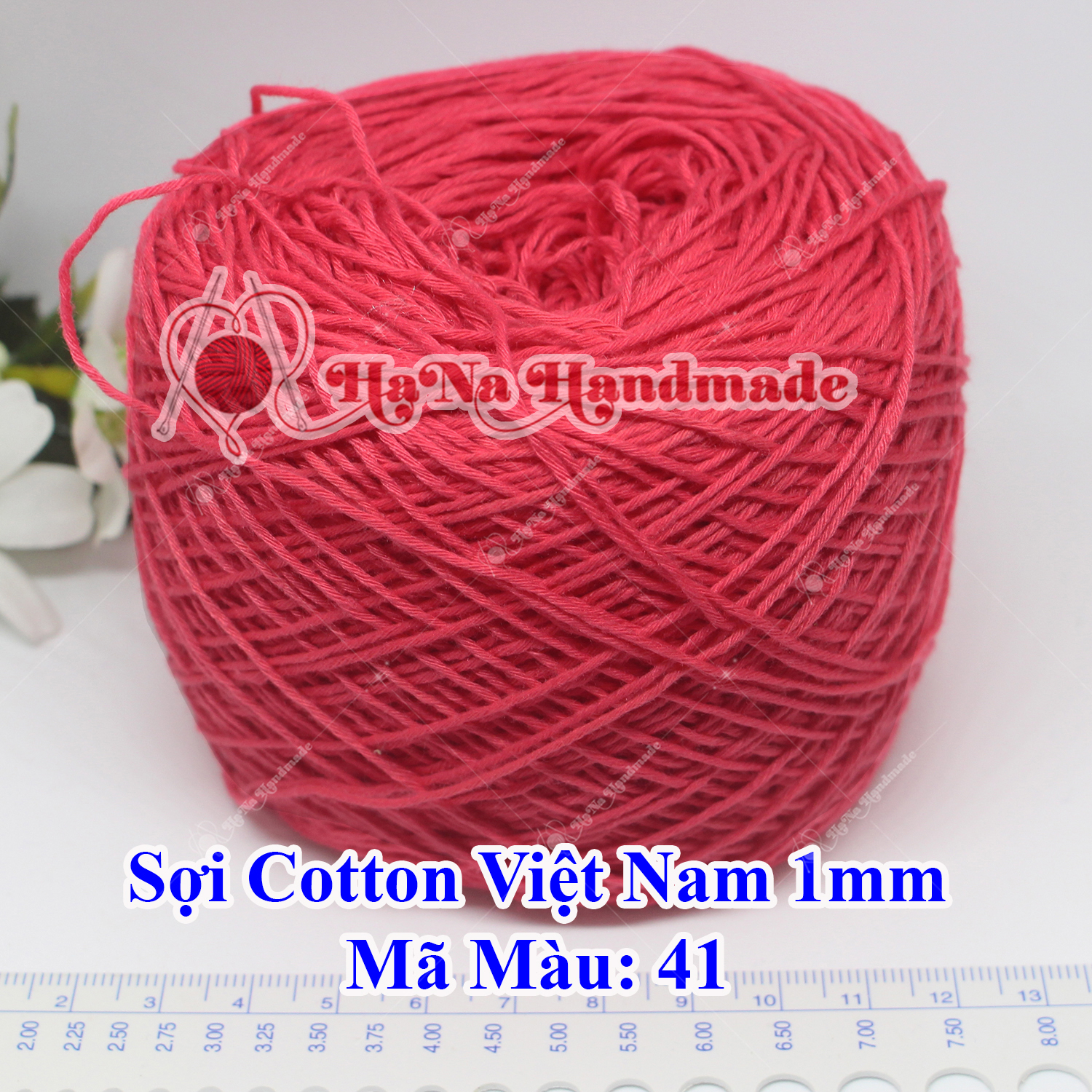 Sợi cotton Việt Nam (1mm) - màu trơn 01-46