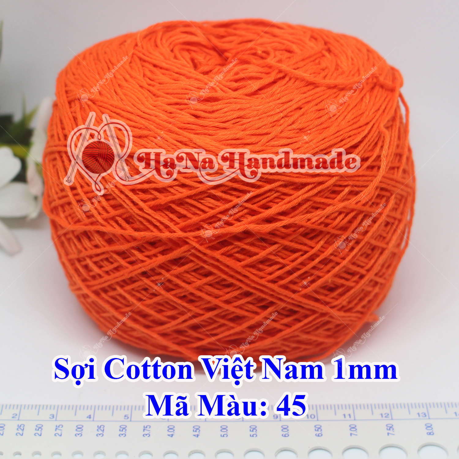 Sợi cotton Việt Nam (1mm) - màu trơn 01-46