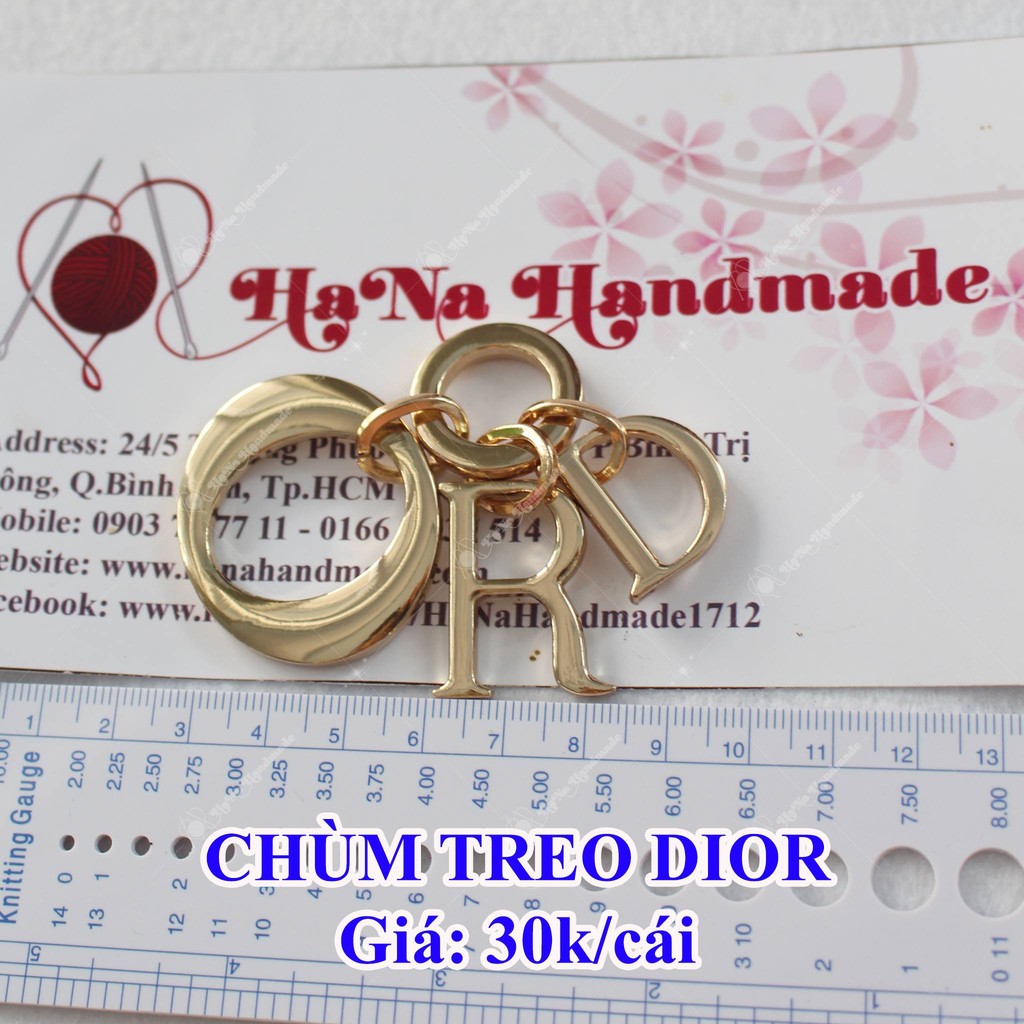 Mạc treo di-or / chùm treo dior trang trí túi