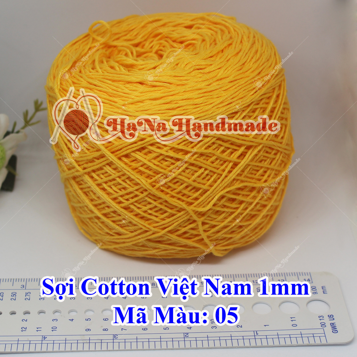 Sợi cotton Việt Nam (1mm) - màu trơn 01-46