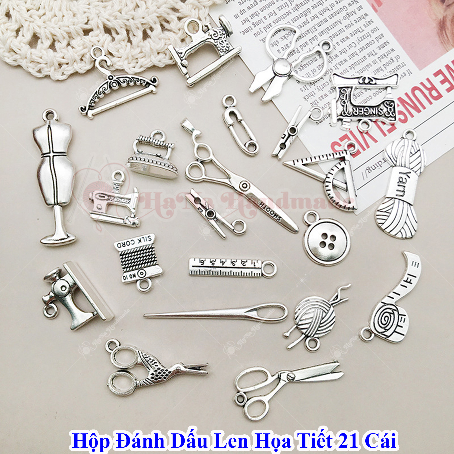 Hộp đánh dấu len họa tiết 21 mẫu