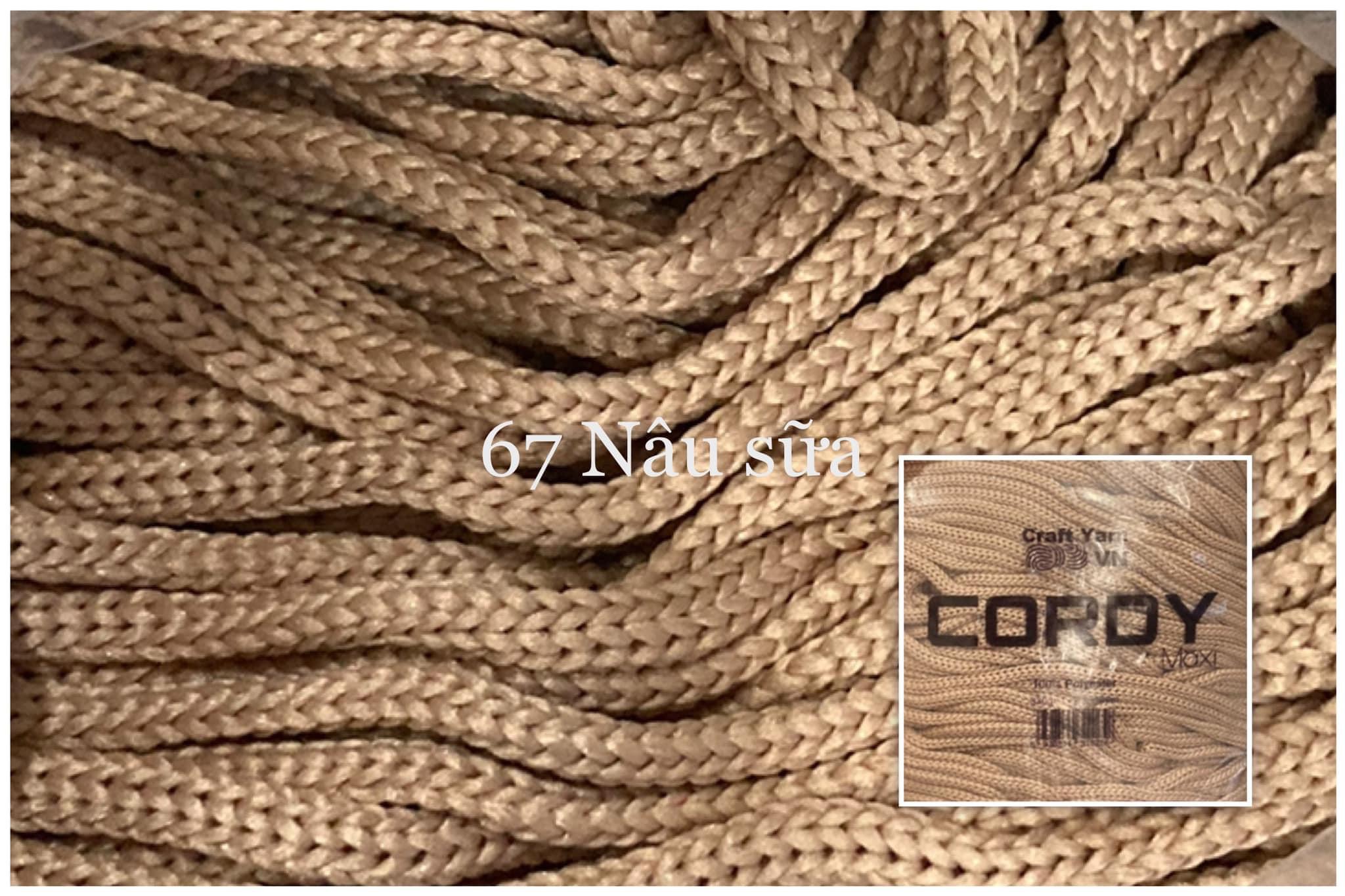 Sợi Cordy Maxi Craft Yarn trơn túi 330g khoảng 130m