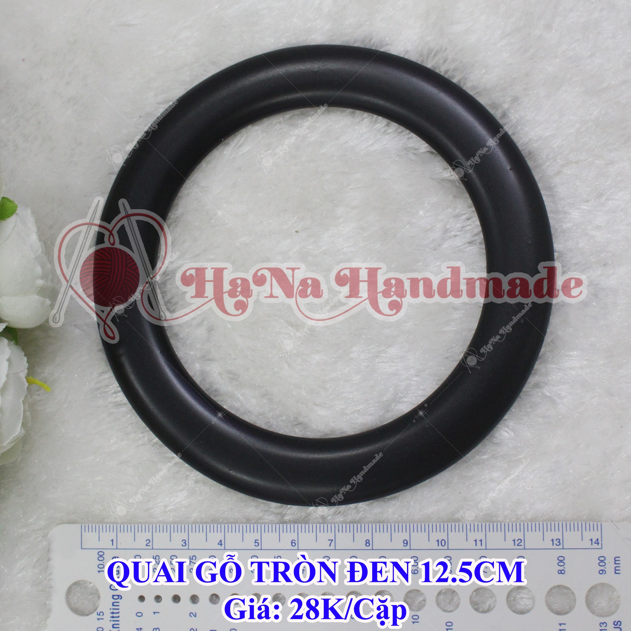 Quai tròn gỗ 12,5cm và 13.5cm (1 cặp)