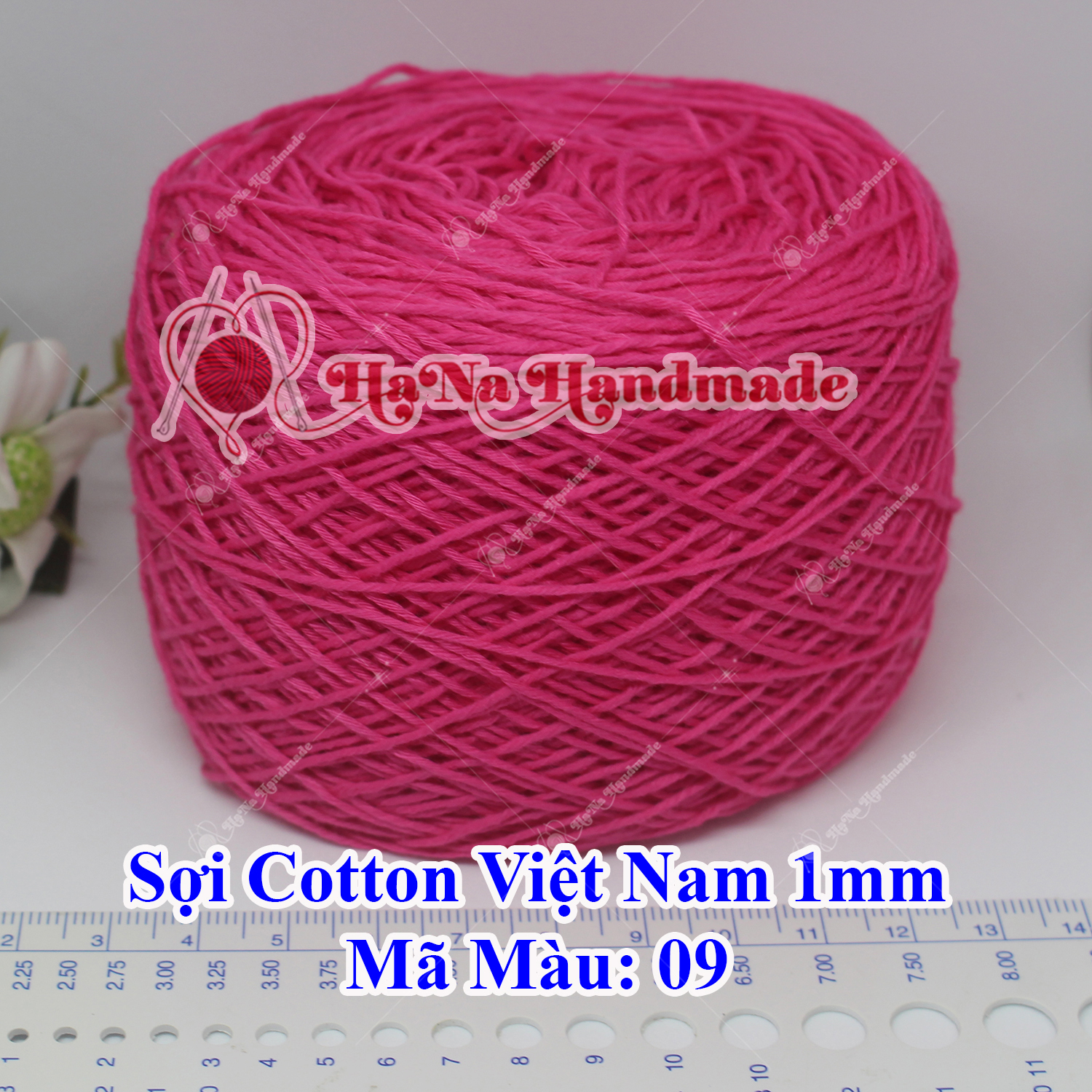 Sợi cotton Việt Nam (1mm) - màu trơn 01-46