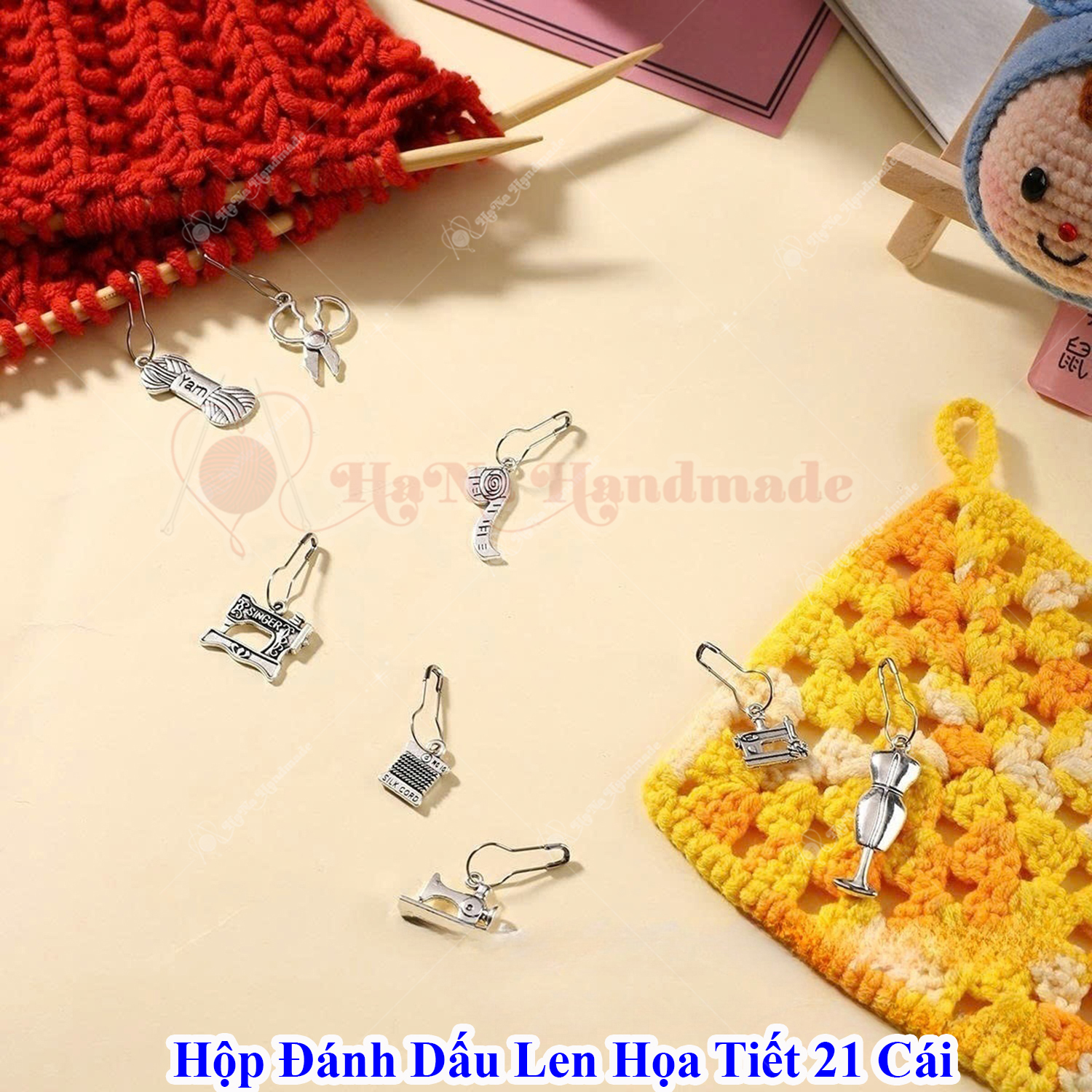 Hộp đánh dấu len họa tiết 21 mẫu