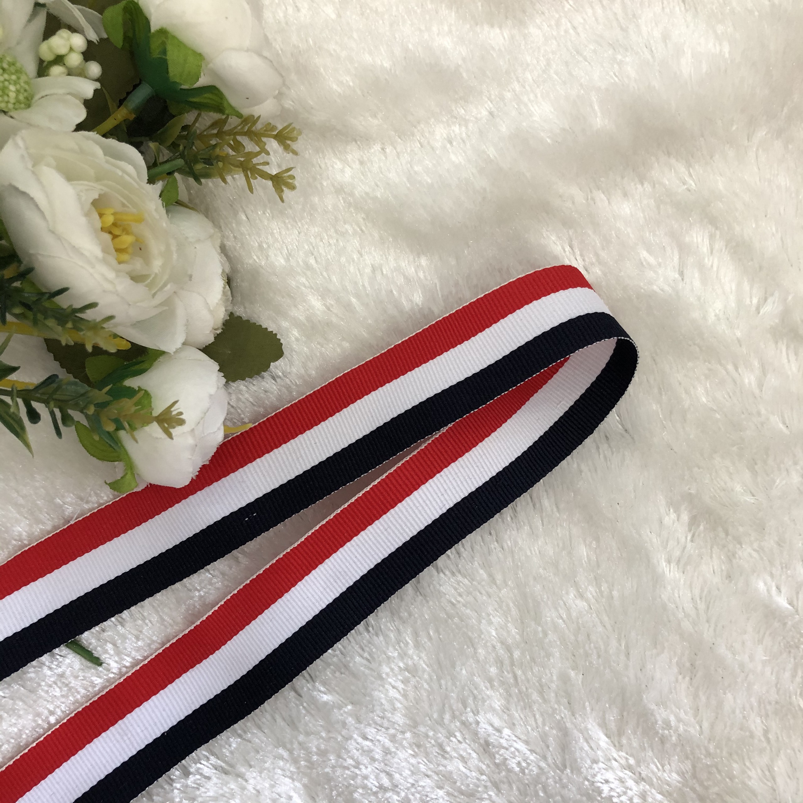Dây đai sọc bản 2.5cm mỏng