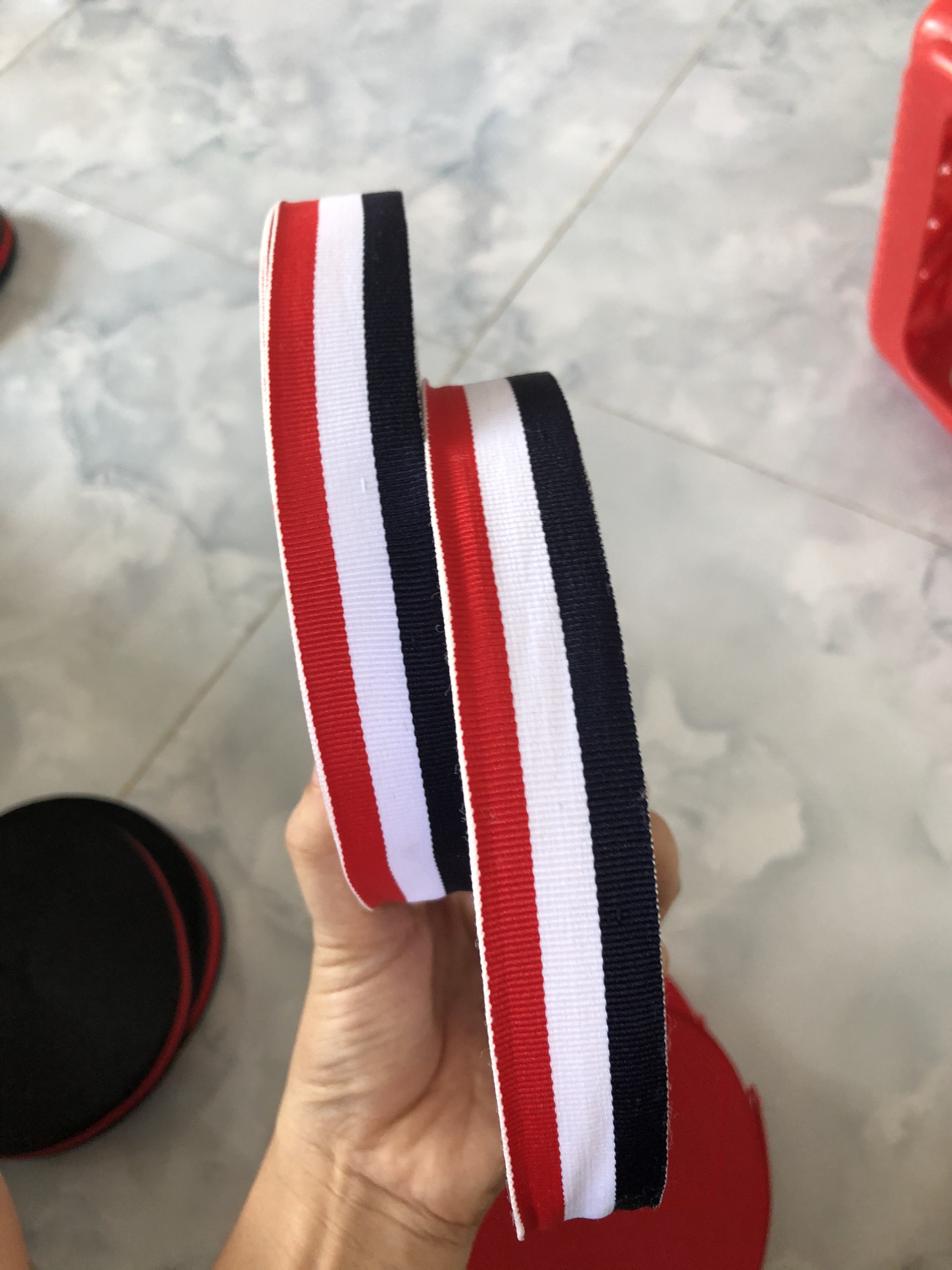 Dây đai sọc bản 2.5cm mỏng