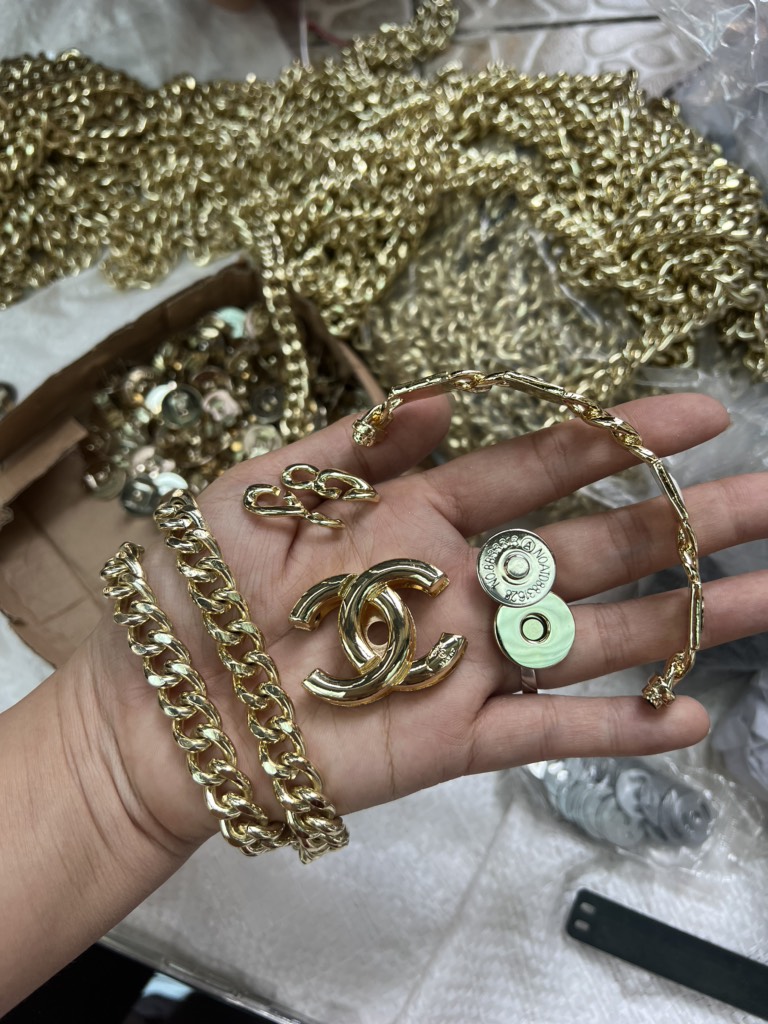 Set phụ kiện túi x quai c kim loại dập chữ