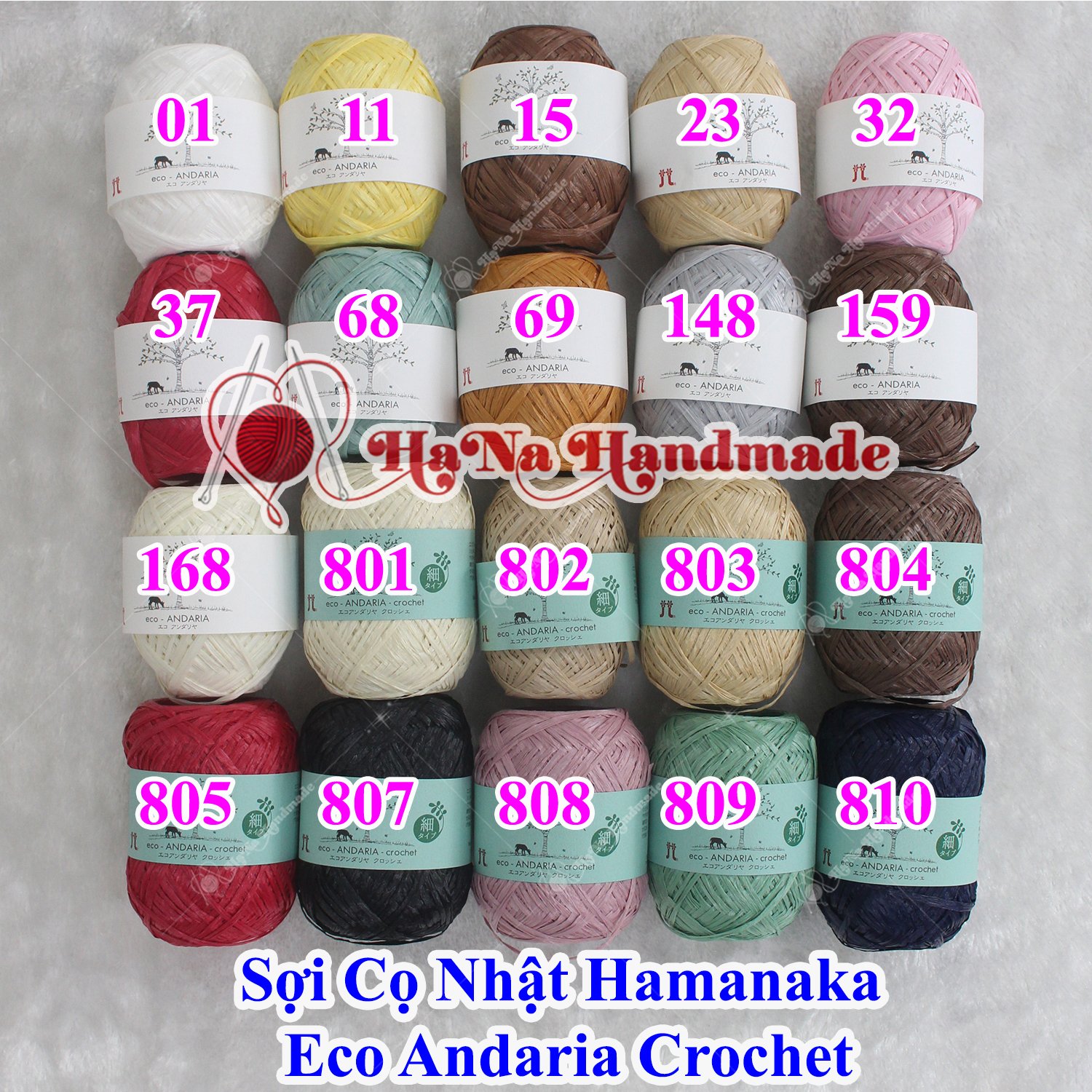 Sợi cọ Nhật Hamanaka 40g/ cuộn 80 mét