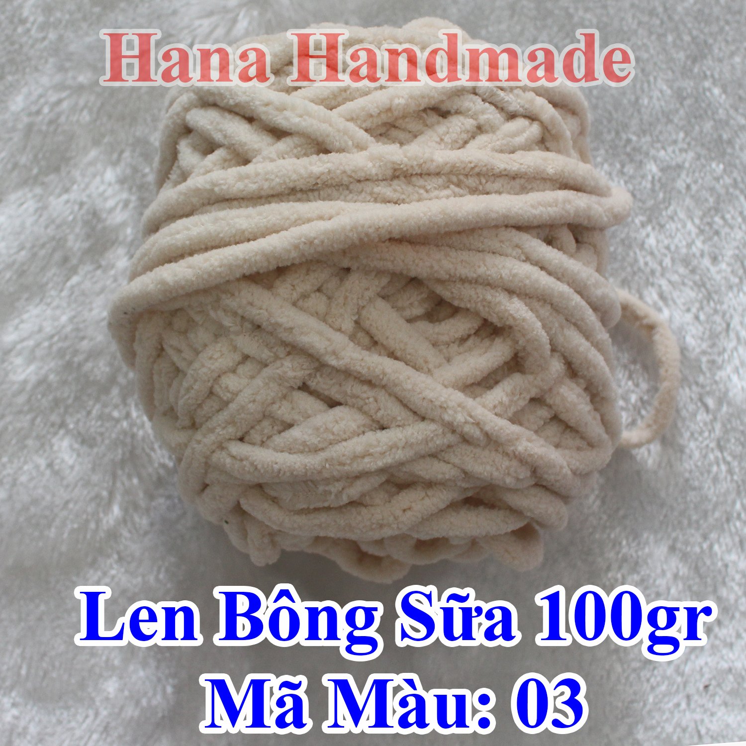 Len Bông Sữa / Len nhung đũa 90-95g (25k/cuộn)